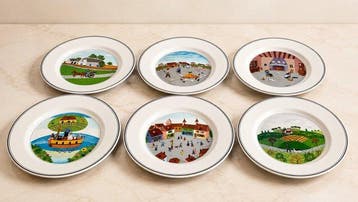 Villeroy & Boch - 6 Assiettes décoratives « Design Naïf » -