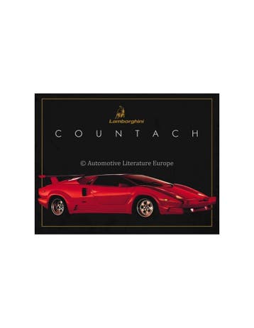 1989 LAMBORGHINI COUNTACH 25TH ANNIVERSARY LEAFLET ENGELS