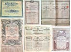 Hongarije, Roemenië, Servië. 35 aandelen en obligaties uit