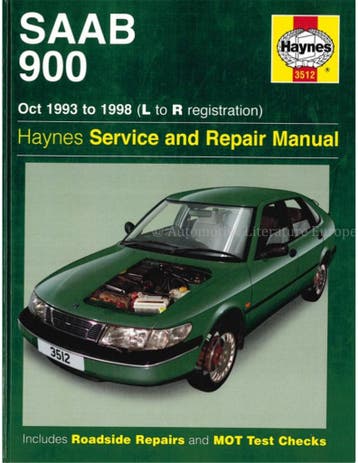 1993 - 1998 SAAB 900 VRAAGBAAK ENGELS