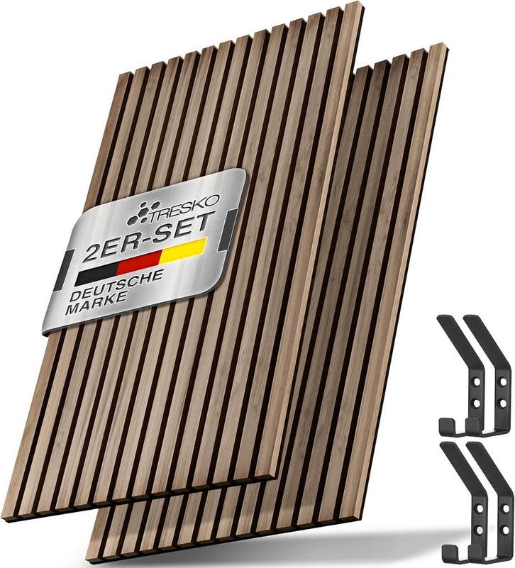 Wandpanelen - Akoestische panelen - Lattenwand - 2 stuks - 1, Huis en Inrichting, Woonaccessoires | Wanddecoraties, Nieuw, Verzenden