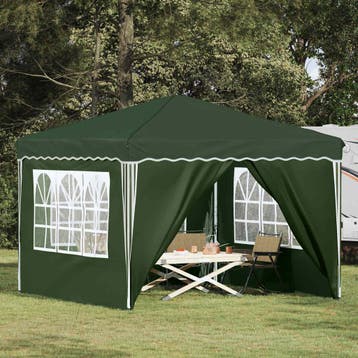 vidaXL Pop-up Feesttent 288 x 288 x 245 cm Groen Oxford Stof, Verzenden, Nieuw