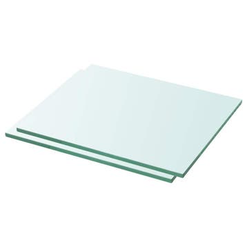 vidaXL Schappen 2 st 30x20 cm glas transparant, Verzenden, Nieuw