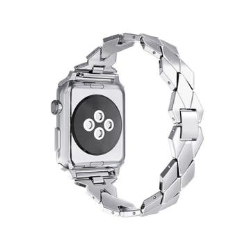 Apple Watch 1/2/3 42mm Horloge Band - Armband Rvs Roestvrij, Bijoux, Sacs & Beauté, Montres connectées, Verzenden