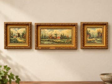 Wanddecoratie - Nederland - Sfeervol drieluik met Hollandse