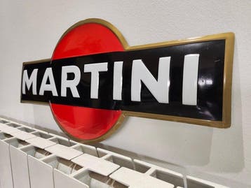 Martini - Origineel metalen bord Martini - Emaille bord -