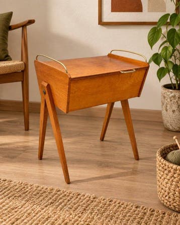 Boîte à couture - Bois - Naaikist du milieu du XXe siècle, Antiek en Kunst