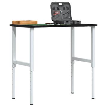 vidaXL Werkbank 100x60x(71,5-98) cm eikenhout donkerbruin, Verzenden