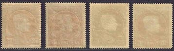 Belgique 1929 - Grote Montenez, les quatre timbres avec un