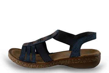 Rieker Sandalen in maat 38 Blauw, Sandalen of Muiltjes, Zo goed als nieuw, Rieker, Verzenden