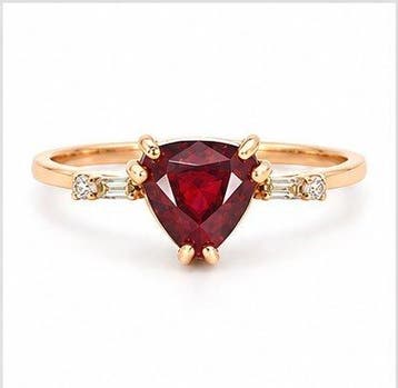 Zonder minimumprijs - Ring - 14 karaat Roségoud, 1,05 gram, Nieuw