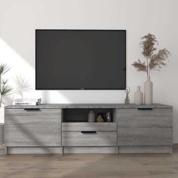 vidaXL Tv-meubel 140x35x40 cm bewerkt hout grijs sonoma, Verzenden, Nieuw