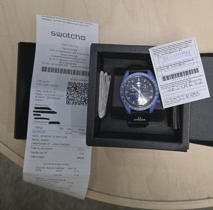 Omega x Swatch - Mission to Neptune - Sans prix de réserve -, Handtassen en Accessoires, Horloges | Heren