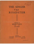 1946 - 1948 SINGER 9 H.P. ROADSTER ONDERDELENHANDBOEK