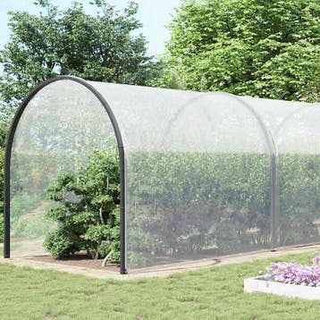 vidaXL Doorzichtig zeildoek met zeilringen 8x12 m, Verzenden, Nieuw