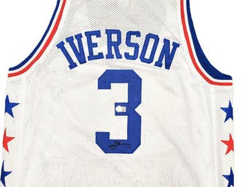 NBA - Allen Iverson - Autograph - Witte aangepaste, Verzamelen, Nieuw