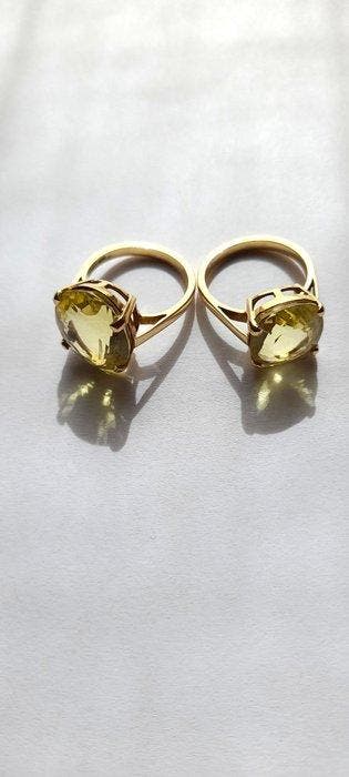 Ring - 18 karaat Geel goud - Set van 2 gouden ringen, Nieuw