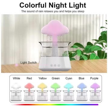 Regenwolk Luchtbevochtiger - Aroma Diffuser Nachtlampje -, Verzenden, Nieuw