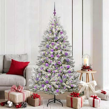 vidaXL Kunstkerstboom 180 cm 300 LEDs Warmwit PVC en Staal, Diversen, Verzenden, Nieuw