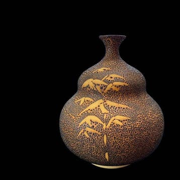 Vaas - Aardewerk - Japan - Samehada haaihuidglazuur (Zonder