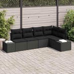 vidaXL Tuinbank Set met opslag 5 pcs Zwart poly rattan, Tuin en Terras, Tuinsets en Loungesets, Verzenden, Nieuw