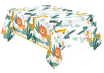 Tafelkleed Jungle Dieren 1,8m, Verzenden