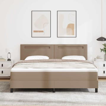 vidaXL Boxspring bed met matras Cappuccino 180 x 200 cm, Verzenden, Nieuw