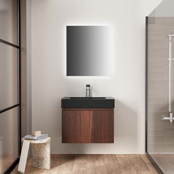Onderkast BWS Ember Greeploos 1 Lade 80x40x45 cm Wenge, Ophalen of Verzenden, Nieuw, Bad