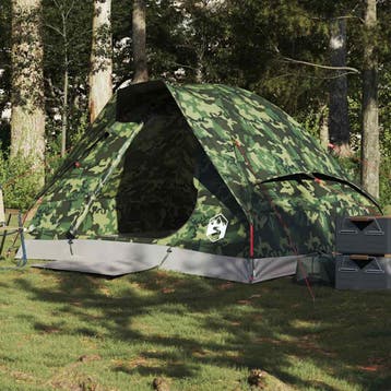 vidaXL Koepeltent 2-persoons waterdicht camouflage, Verzenden