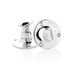 WC slot draaiknop glanzend nikkel rond rozet - retro jare..., Ophalen of Verzenden, Slot