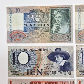 Pays-Bas. - 8 x 10 Gulden - 1937/1953 - PL138, PL40, PL45,