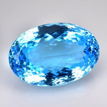 Zonder minimumprijs - 1 pcs Blauw Topaas - 91.55 ct -