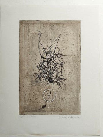 Johnny Friedlaender (1912-1992) - Poisson et Oiseau III