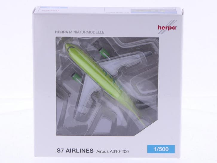 Schaal 1:500 Herpa 515412 S7 Airlines Airbus A310-200 Reg..., Hobby & Loisirs créatifs, Modélisme | Avions & Hélicoptères, Enlèvement ou Envoi