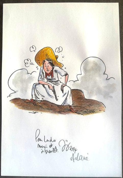 Jérome Jouvray - Lincoln - 1 Originele gesigneerde tekening, Boeken, Stripverhalen