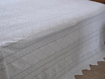 Couvre-lit - 250 cm - 240 cm - Couverture en crochet