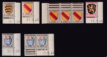 Geallieerde bezetting - Duitsland (Franse zone) 1947/1949 -, Gestempeld