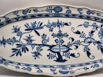 Meissen – Große ovale Fischplatte / Servierplatte –