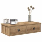 vidaXL Wandschap met lades 60x28x15 cm bewerkt hout, Verzenden, Nieuw