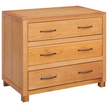 vidaXL Kast met lade Bruin 80 x 50 x 70 cm Massief Eikenhout, Huis en Inrichting, Verzenden, Nieuw