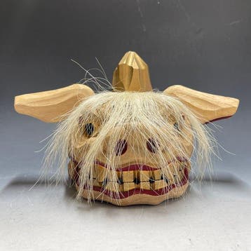 Shishigashira | Wood Lion Head Wood-carved - Beeldje -