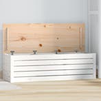 vidaXL Opbergbox wit 109x36,5x33 cm massief grenenhout, Verzenden