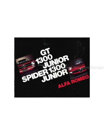 1971 ALFA ROMEO GT JUNIOR | SPIDER BROCHURE FRANS