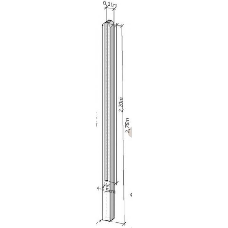 Poteau en béton simple - pour écrans de jardin en bois -, Tuin en Terras, Tuinhekken en Hekwerk