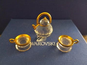 Swarovski - Beeldje - Tea Set - 174009 - Box + Certificate -