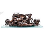 Scuola veneta (XVIII) - sculptuur, La Carità - 17 cm - Hout