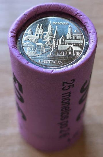 Litouwen. 2 Euro 2026 Kaunas (25 coins) in roll (Zonder