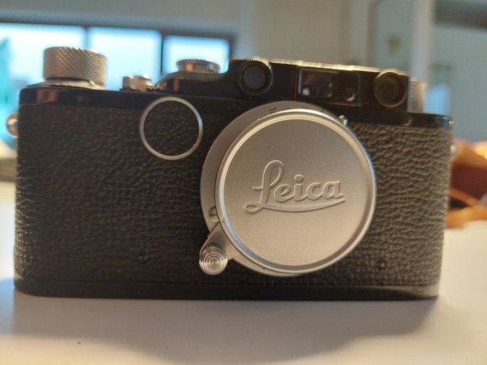 Leica II + Leitz Elmar 5 cm.1:3.5 (5 digit) Meetzoeker, Verzamelen, Foto-apparatuur en Filmapparatuur