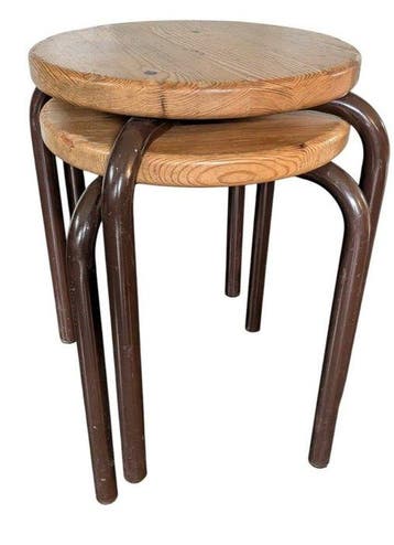 IKEA - Karin Mobring - Kruk (2) - Jerry - Metaal, Hout