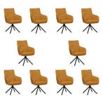 Set van 10 Leren draaibare eetkamerstoelen Fancy - Toledo, Ophalen of Verzenden